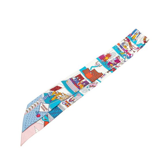 Hermès Twilly LA MAISON DES CARRES Scarf, Multicolor Silk, Women's, HERMES - Picture 1 of 5